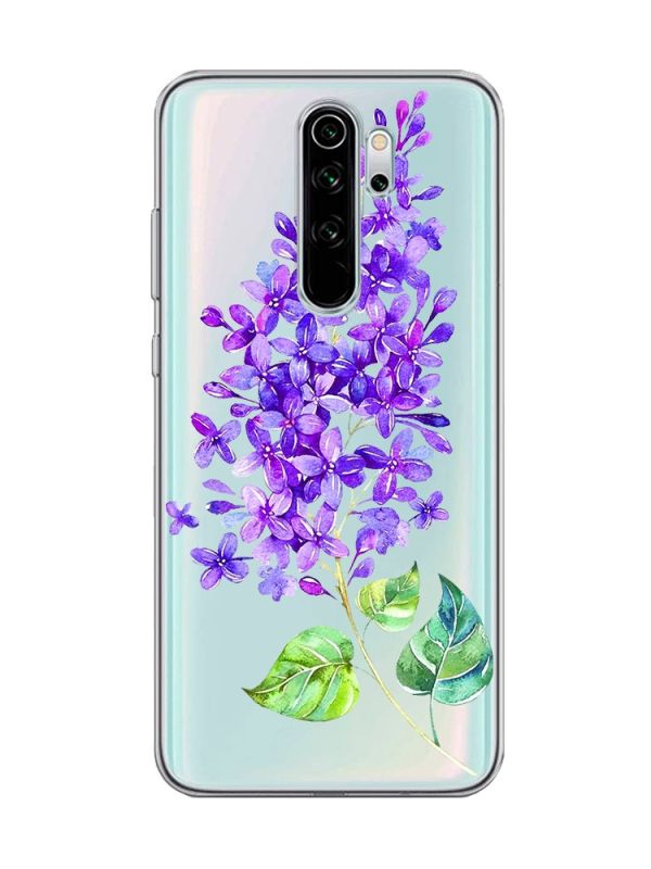 Прозорий чохол на Xiaomi Redmi Note 8 Pro :: Гілочка бузку (принт 280)