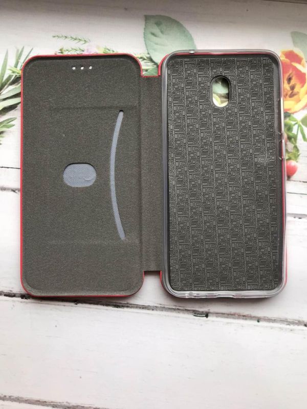 Чохол-книжка з малюнком для Xiaomi Redmi 8A Червоний :: Карта України (принт 261)