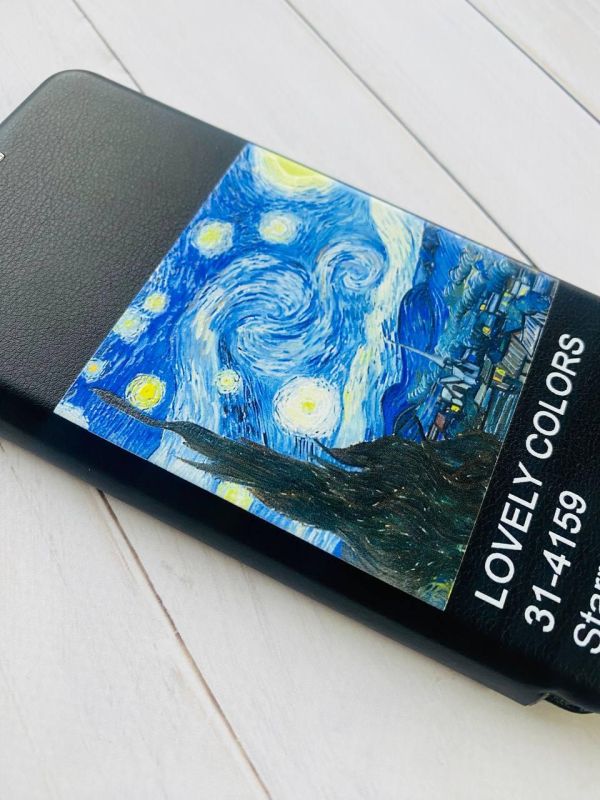 Чохол-книжка з малюнком для Samsung Galaxy A04E/ A042 Чорний :: Зоряна ніч (принт 74)